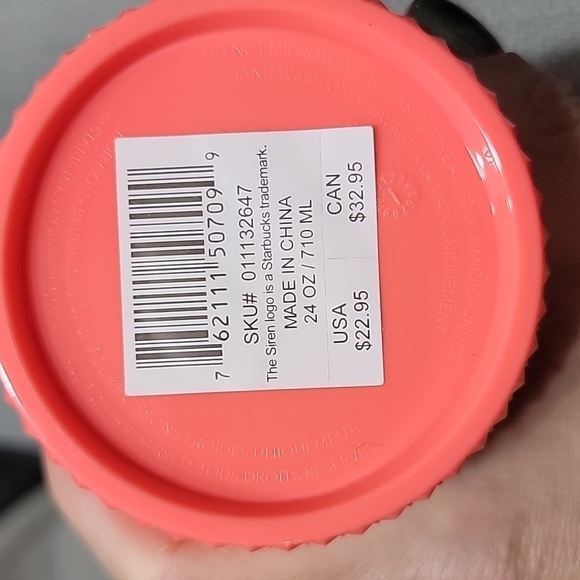 *NEW* Starbucks Dragonfruit Studded Bling Tumbler 24 oz. NWT Summer 2022 - Picture 6 of 6